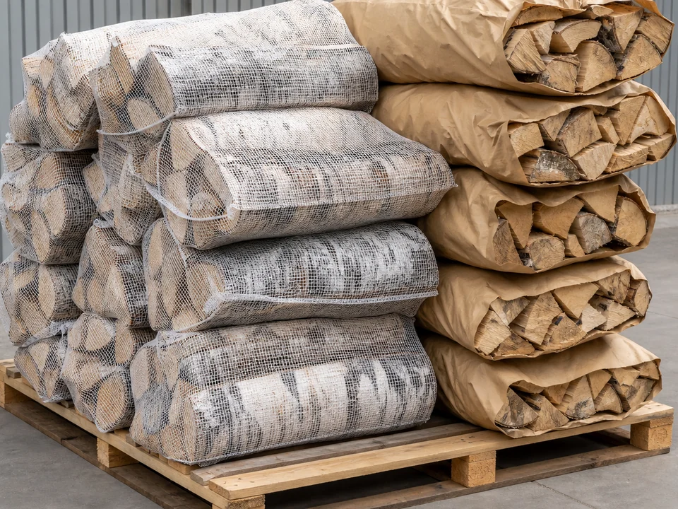 Дрова в мешках 30 л деталь 3